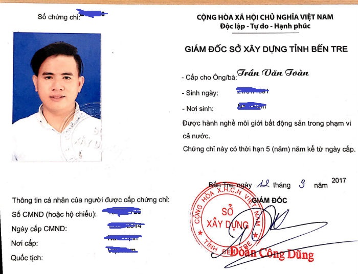 làm chứng chỉ môi giới bất động sản
