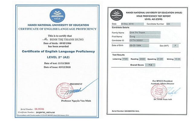 Làm chứng chỉ tiếng anh khung chuẩn châu âu