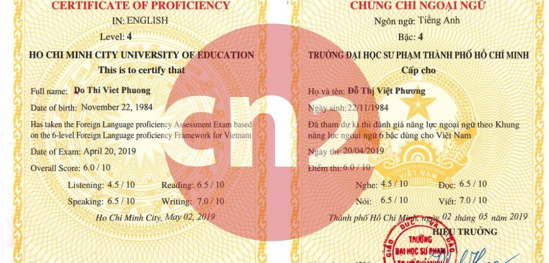 Làm chứng chỉ tiếng Anh có hồ sơ gốc