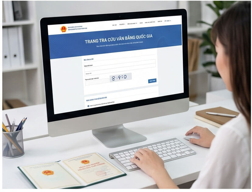 Xử lý hồ sơ bằng cấp 3 trên máy tính